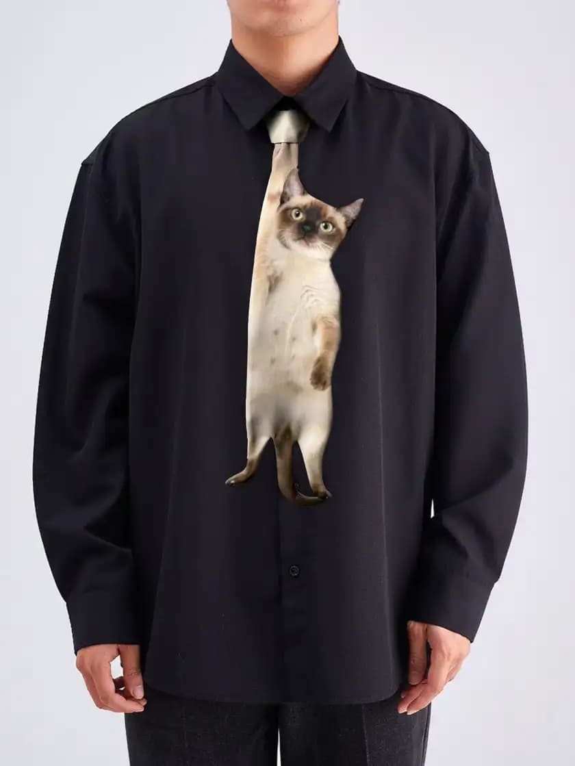 Галстук в виде кота